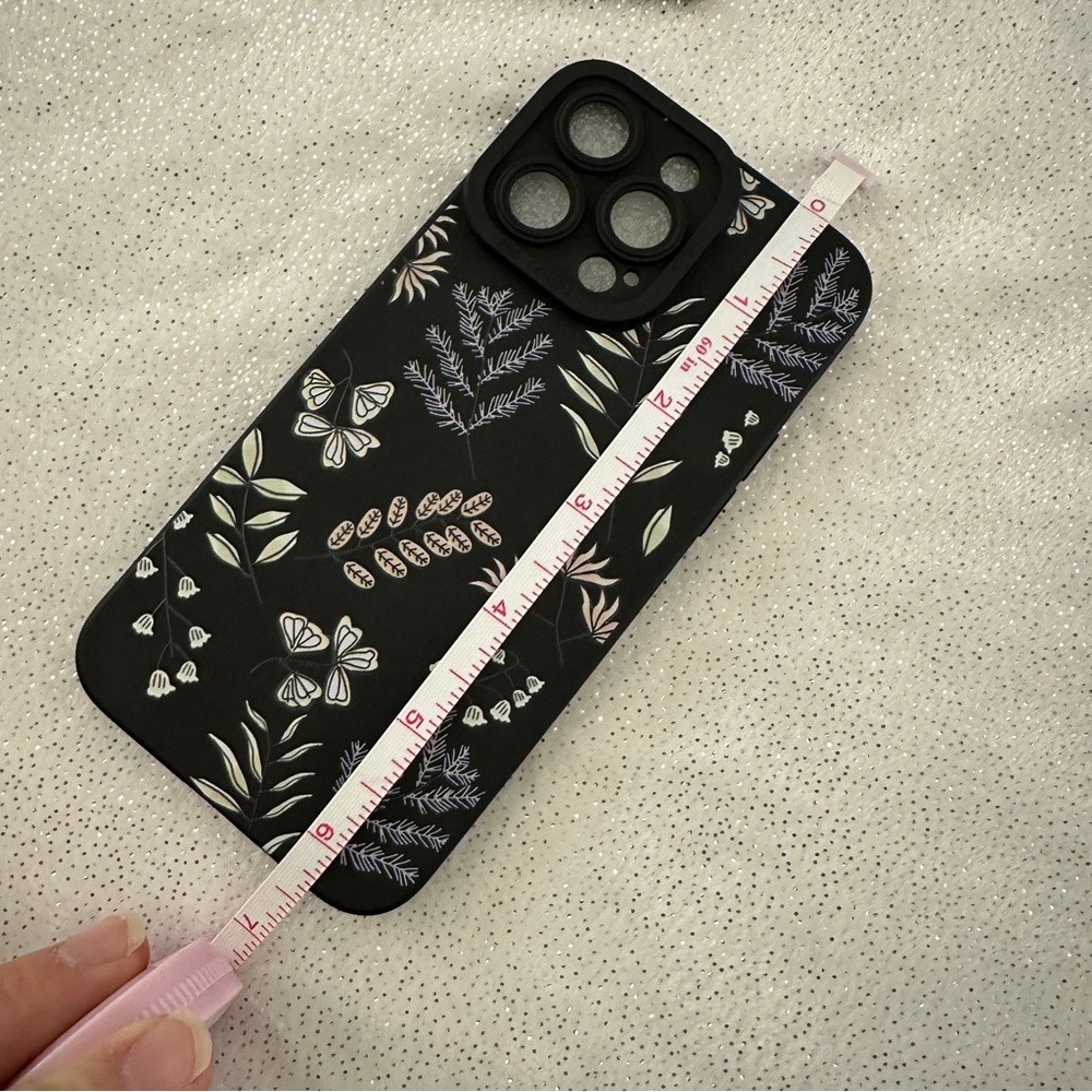 Black Leaves iPhone 14 Pro Max Slim Case - Picture 6 of 6